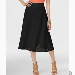 ALFANI black A-Line Eyelet Skirt NWT SMALL